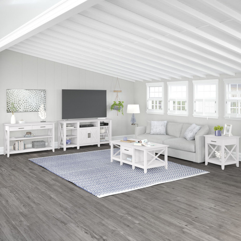 Ensemble de tables basses 5 pièces Kaionna, Chêne blanc pur