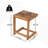 Harry Patio C-Shaped Acacia Wood Side Table