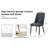 Stylish And Comfortable Dining Chair Set With Metal Legs And PU Leather Seats-2001420743-2001420763