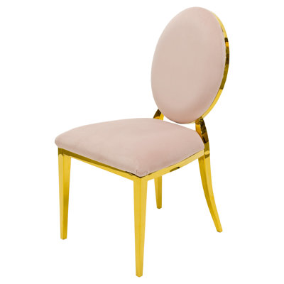 48 cm H Upholstered Microfiber / Microsuede Accent in Pink