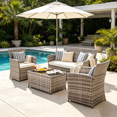4 - Person Patio Conversation Set With Cushions