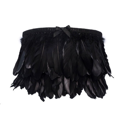 Abat-jour tambour en plumes (araignée)