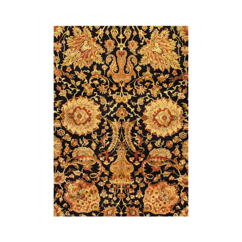 Tapis en laine d'agneau rectangulaire unique 23 pi 05 po x 10 pi 03 po Jewelia