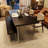 Black Rectangular Solid Wood desk-109518514