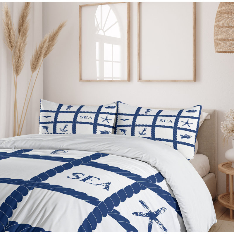 Coastal Polyester Duvet Cover, Queen