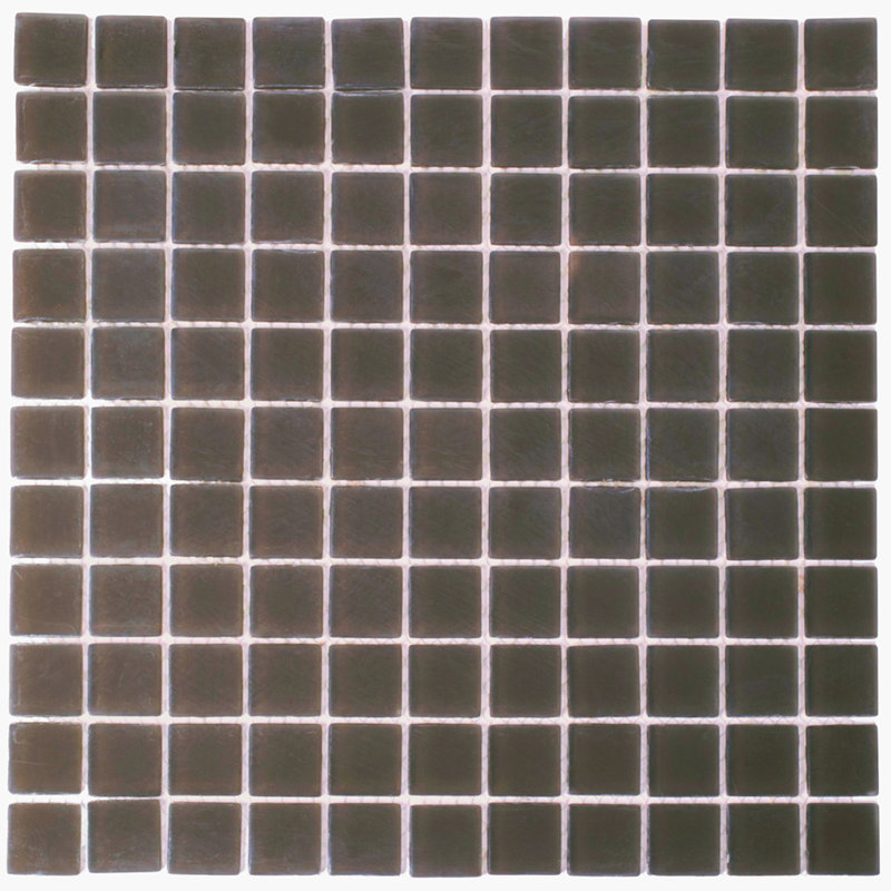Carreau de mosaïque en verre au fini mat 11,8 po x 11,8 po, Gris cendré