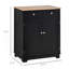 Modern Kitchen Sideboard With Solid Wood Countertop, Roomy Storage And Practical Workspace For Versatile Use