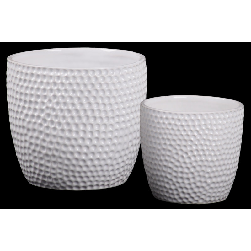 Goetz Ceramic Pot Planter, White