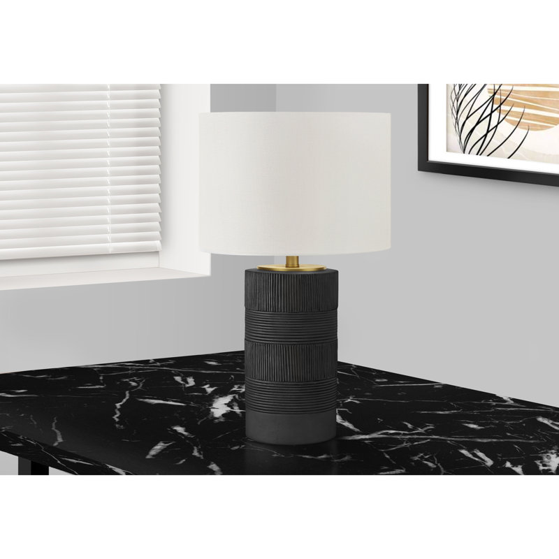 Contemporary Resin Table Lamp with Shade
