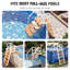 Échelle de piscine robuste hors-sol, double rampe antidérapante à 4 marches, capacité de charge de 500 lb pour les piscines de 46 à 58 pouces (double côté)-126730836