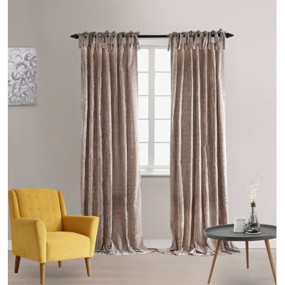 Frifoho Lace-up Pressed Velvet Curtains, Rustic and Chic Living Room or ...