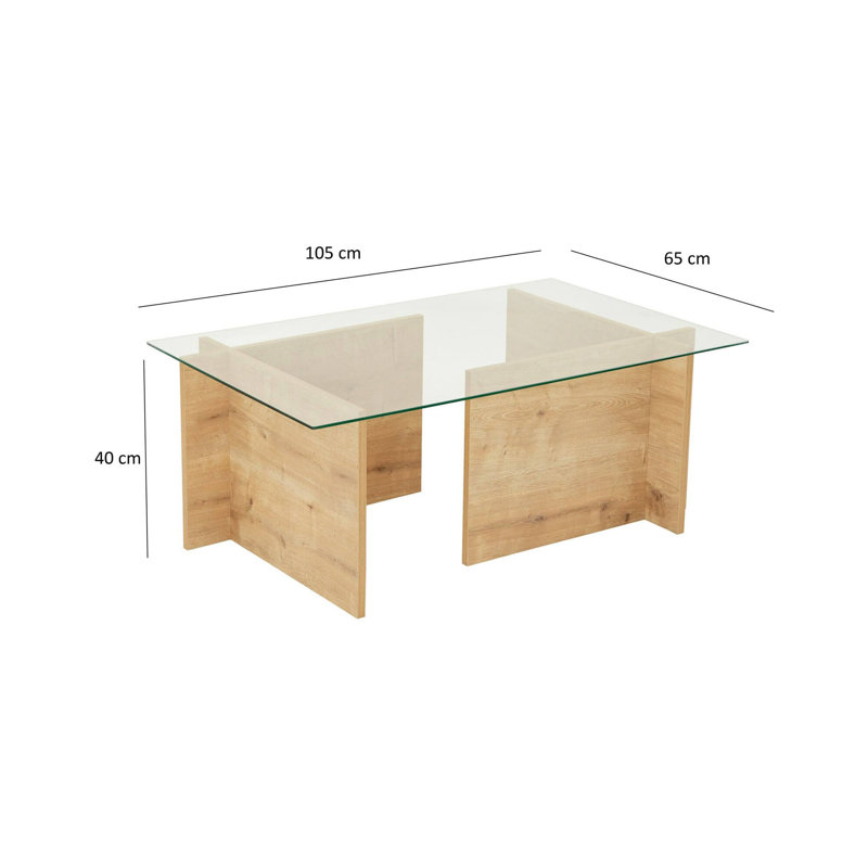 Jecory Sled Coffee Table, Oak