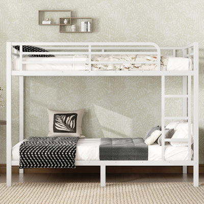 Full Over Metal Bunk Bed, Suitable For Teens And Adults, Space - Saving, Noise Reduced, Long Lasting Coating Black Bed, Saving Solution, Sleep, Design With High Rails, Simple Installation