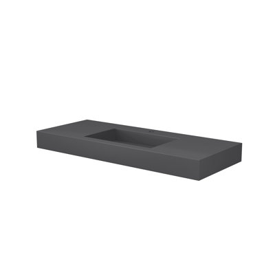 47" Wall Mounted Solid Surface Bathroom Sink