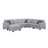 Allesse Modular Sofa with Ottoman-768958713-768958712