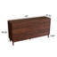 Commode 5 tiroirs noyer Mid-Century