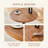 31.5" Round Dark Wood Grain Dining Table – Suction Molding, Water-Resistant