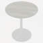 Table basse Mid-Century moderne en marbre veiné blanc pour petits espaces