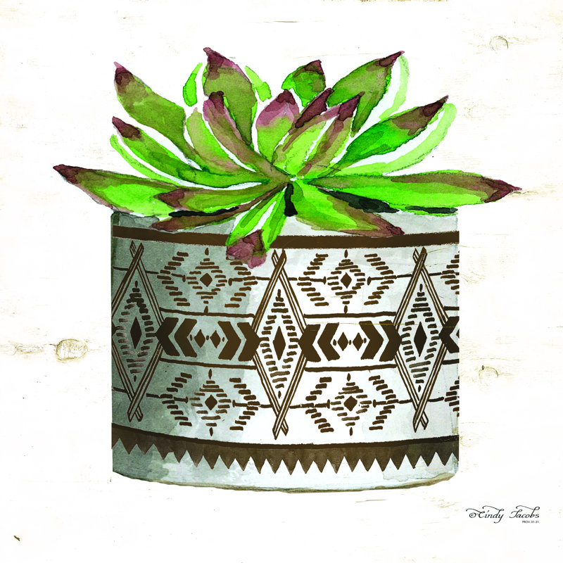 Vase en tissu «Mud» par Cindy Jacobs - Imprimé, H 12 po x l 12 po, Wrapped Canvas