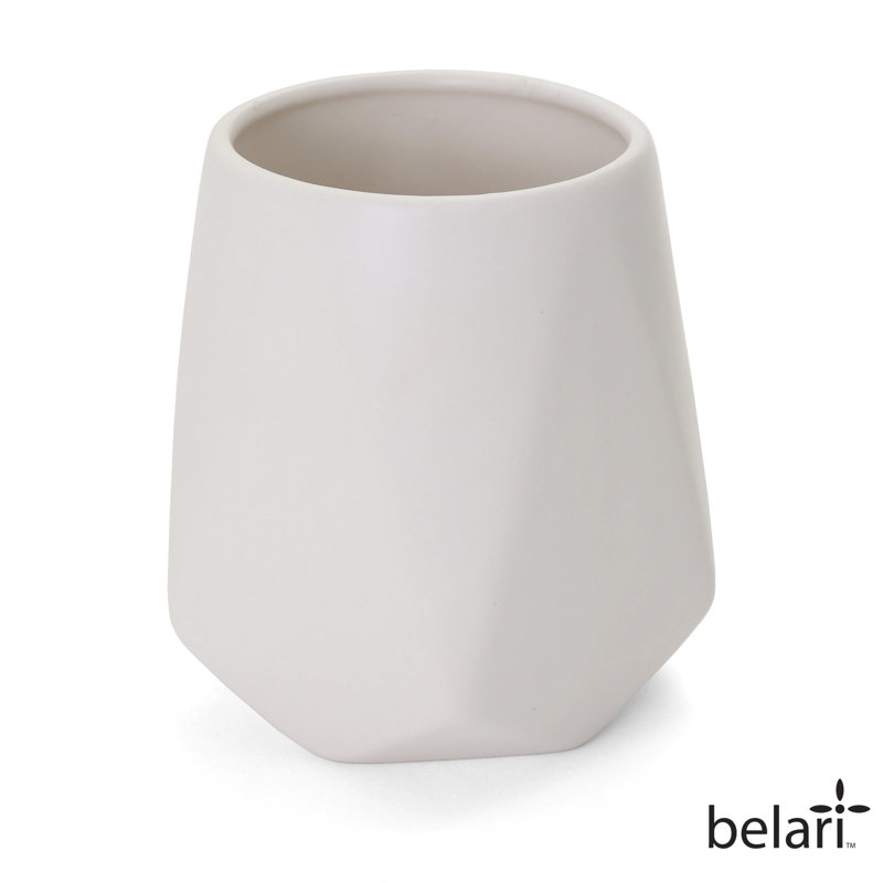 Ceramic / Porcelain Jar, White, 7" H x 6" W x 6" D