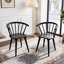 Burkes Solid Wood Arm Chair in Black