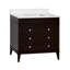 Frankfurt 36" Single Bathroom Vanity with Chocolate Cabinet and Quartz Countertop-521133454-521133448