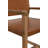 Xavier 18'' H Leather Upholstered Teak Armchair