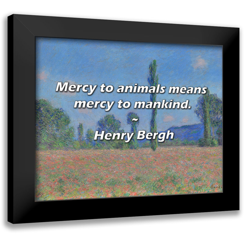 Citation de Henry Bergh: La miséricorde envers les animaux signifie la miséricorde envers les hommes.