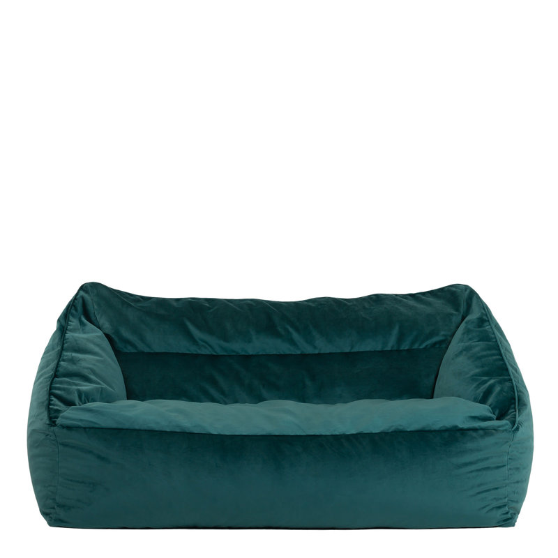 Bean Bag Bazaar Cecilia Velvet Sofa Bean Bag, Teal Green