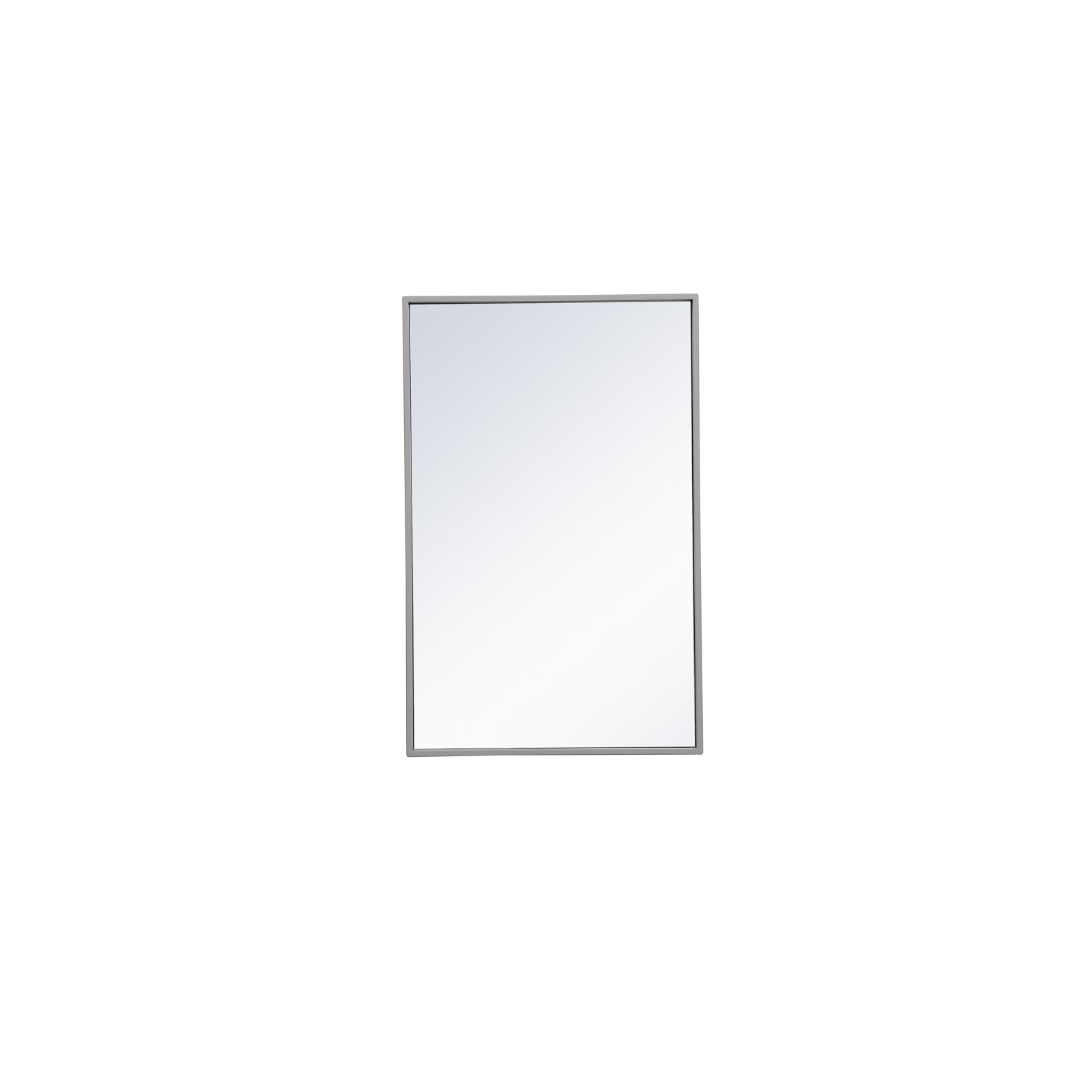 Sabine Metal Rectangle Wall Mirror, 18" x 28", Gray