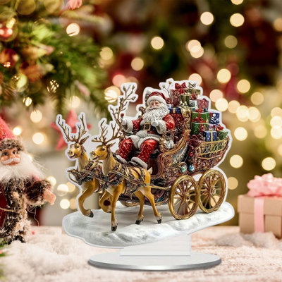 Décoration de Noël bonhomme de neige. Bougies. Renne. Décoration de Noël en forme de cloche en acrylique