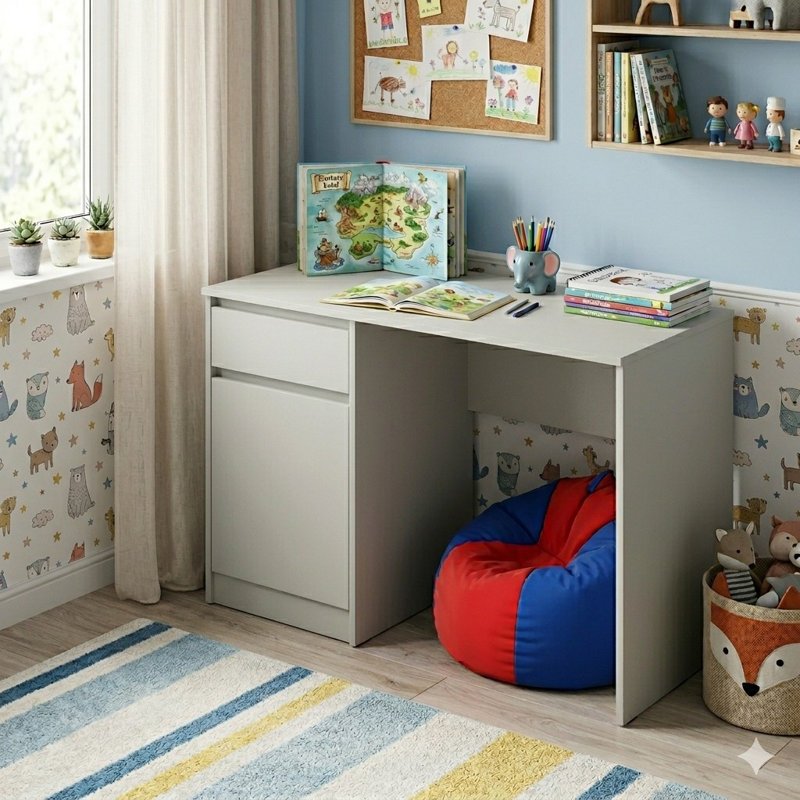 LA Furniture Desk White