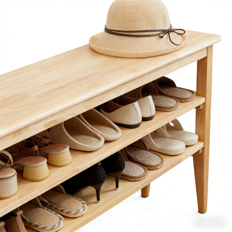 Premium Wooden Shoe Cabinet For Home, 47.2" H x 16.5" W x 11.8" D
