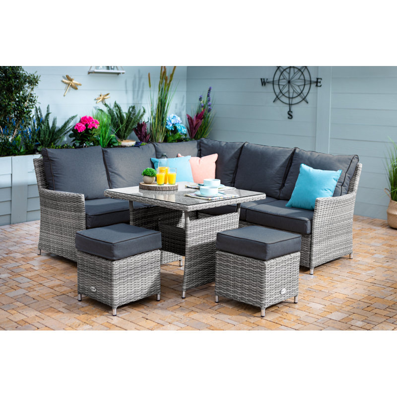 Westbury Square Casual Dining Set, Ash/Slate