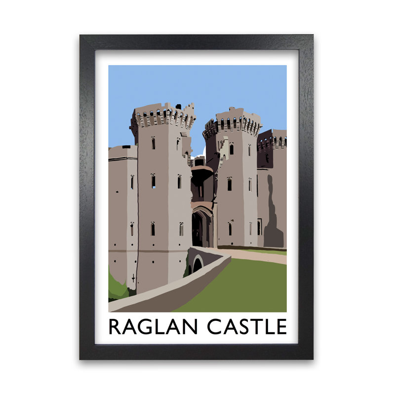 Raglan Castle by Richard O'Neill - Single Picture Frame Print, 42cm H x 30cm W, Black