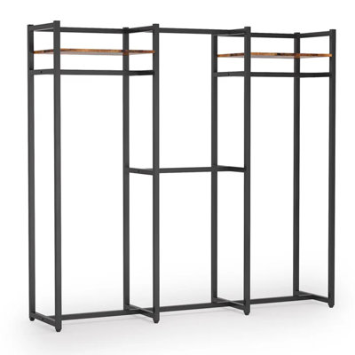 Étagère portative pour garde-robe, organisateur de garde-robe haut avec tablettes réglables et fabrication durable pour un rangement efficace