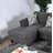 Digregorio 122" Wide Chenille Symmetrical Modular Corner Sectional with Ottoman