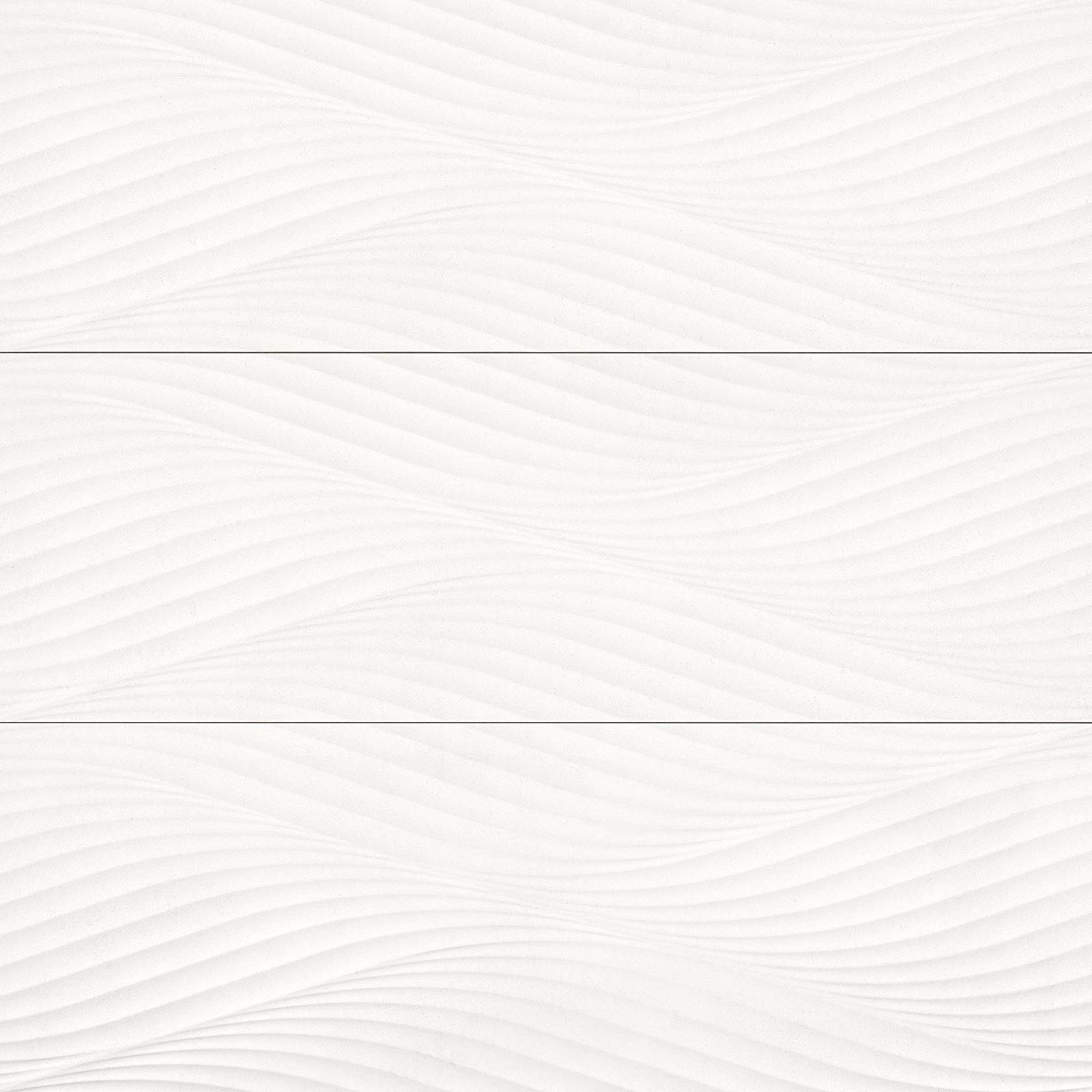 Donna 13" x 40" Matte Wave Ceramic Tile, White