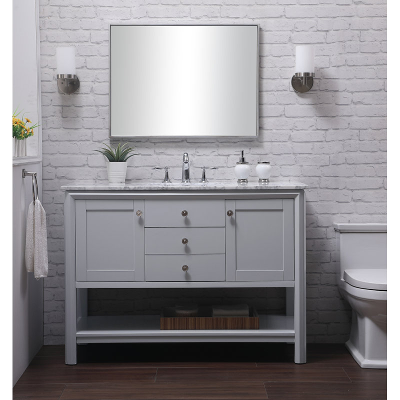 Ensemble de meuble-lavabo simple 48 po Newsoms, Gris