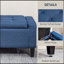 Banc de rangement pour le salon, plateau relevable avec bouton, repose-pieds polyvalent, lit et nombreuses options rembourrées pour une installation polyvalente-599940072