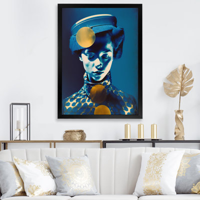 Elexsis Avant Garde, modèle en or et bleu rétro III sur toile