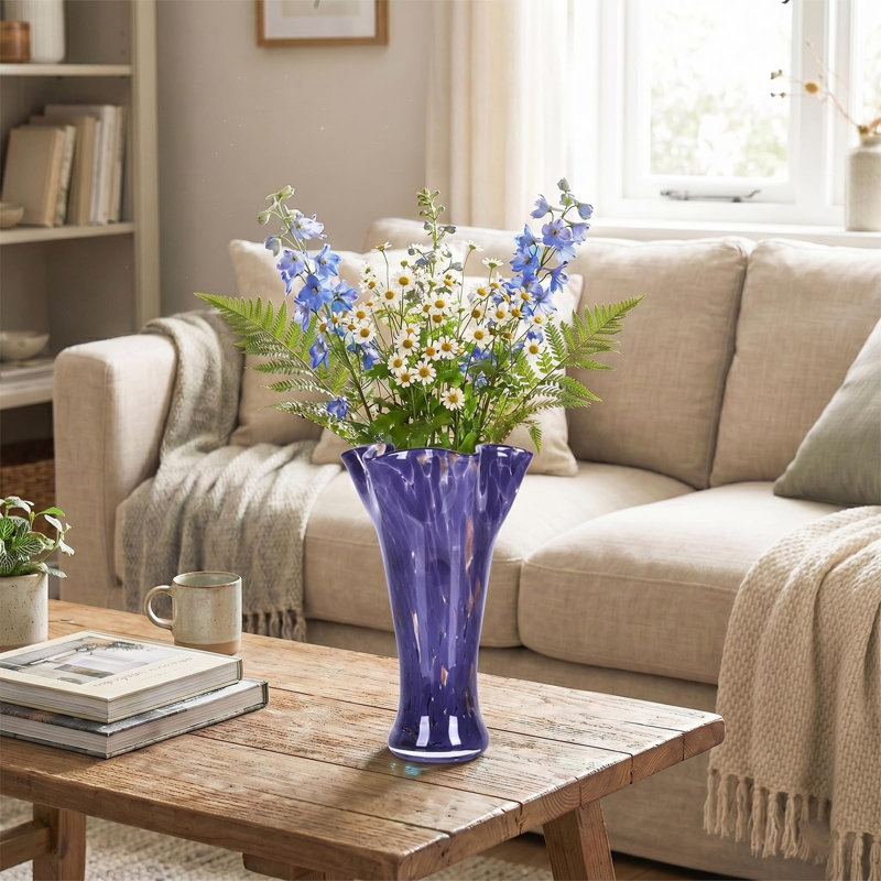 Glass Table Vase, Purple