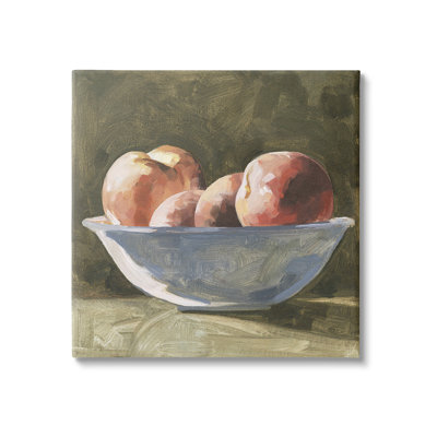 Apples In Bowl Still Life Canvas Wall Art Design By Emma Caroline