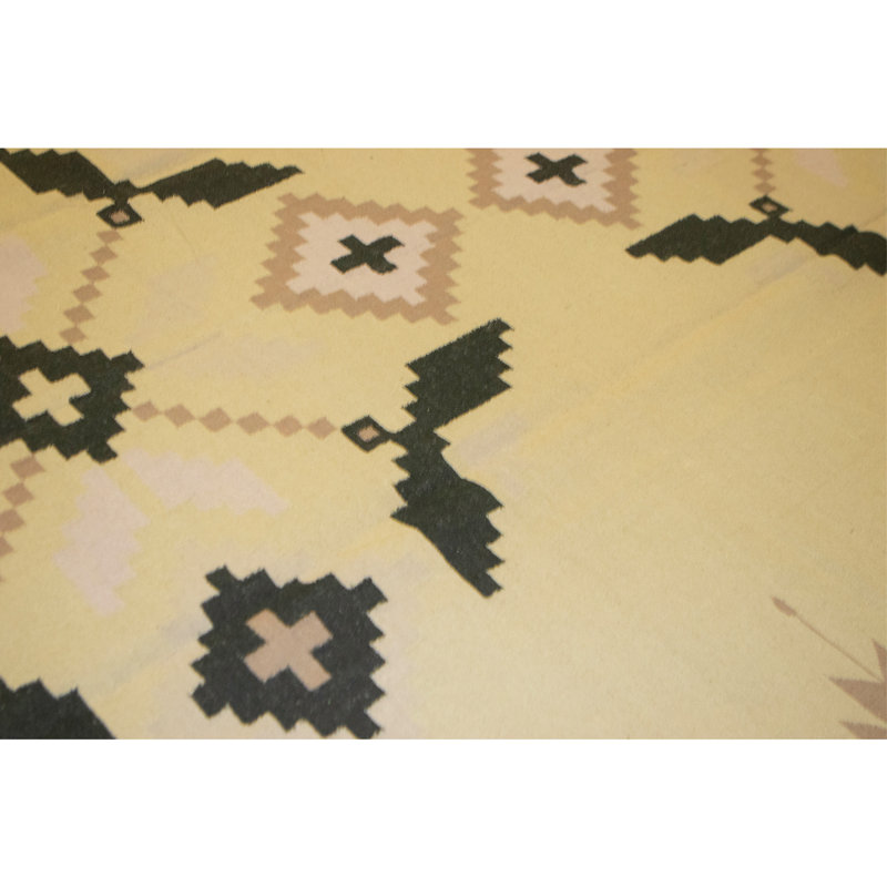 Tapis ivoire et multicolore de haute qualité noué à la main