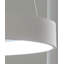 Lustre suspendu moderne Fornello à une lumière, anneau DEL, 61 cm (24 po), fini blanc texturé