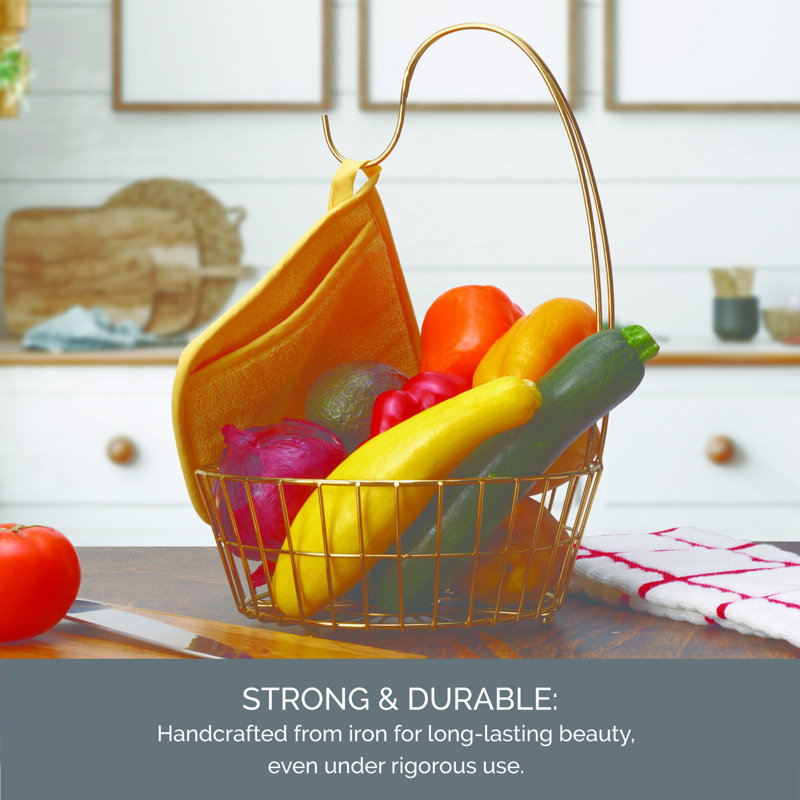 Mikasa Gourmet Basics Geneva Basket With Banana Hook, Gold