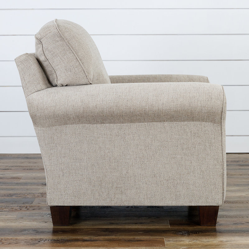 Chaise d'appoint en polyester de 40,25 po de largeur, Noyer foncé, Étain