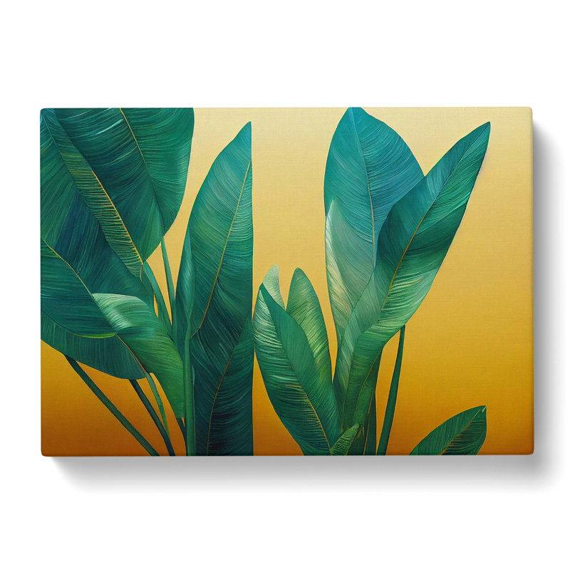 Cosmopolitan Tropical Leaves - Wrapped Canvas, 40cm H x 60cm W x 3cm D
