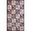American Hooked 1930s Small Scatter Size Antique Multicolor Wool Rug