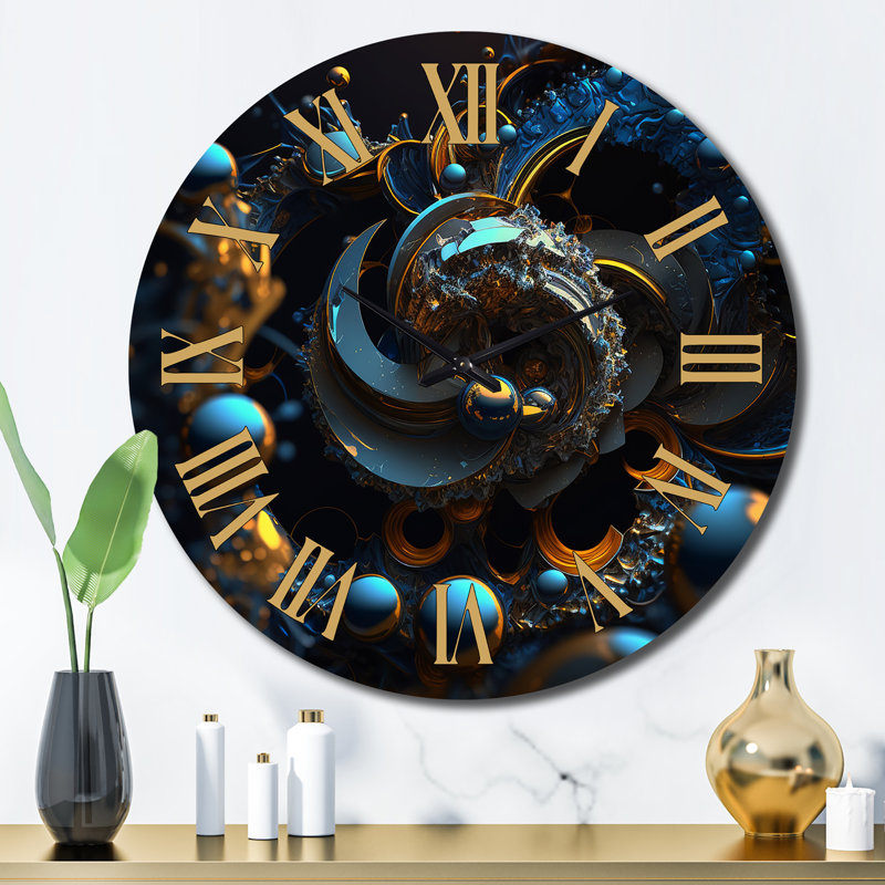 Horloge murale en métal, Grand
